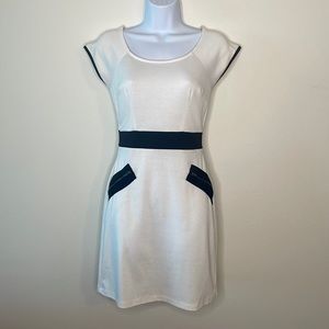 White and Black Monteau Dress